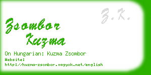 zsombor kuzma business card